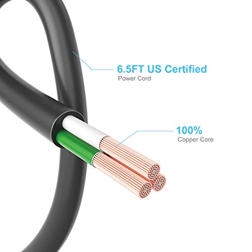 Power Strip, Surge Protector, 6 Outlets and 3 USB Ports 6.5FT Long Extension Cord, ZSIMC Sleek Socket Overload Surge Protection, Flat Plug Charging Station Compact for Dorm Room, Office, Home, Travel - Image 4