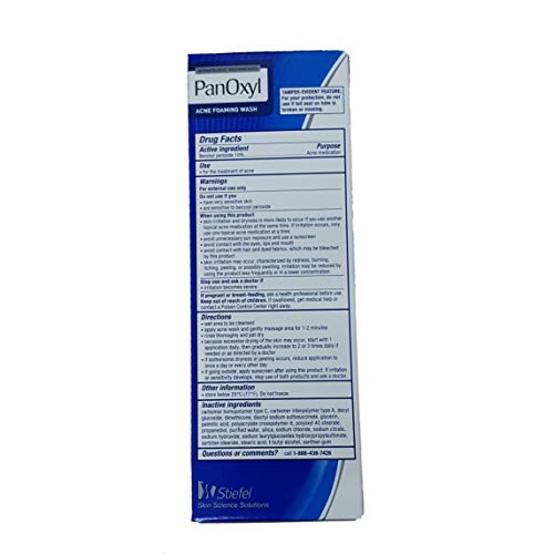 PanOxyl Acne Foaming Wash 10% Benzoyl Peroxide 5.5 oz (156 g) - Image 3