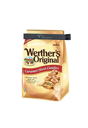 Werthers Original Hard Caramel Candy 30oz (2pk) Individually Wrapped w/CC Sweets & Snacks Bag Clip - Image 5