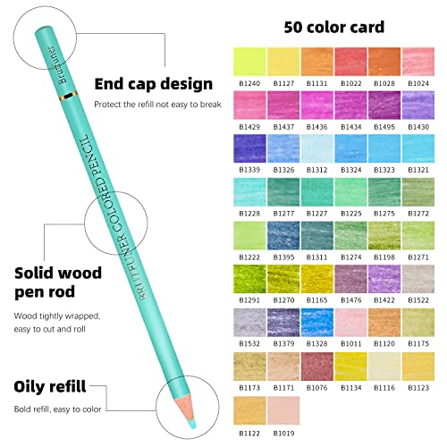 NA Professional coloring pencils for Adult Coloring Books,Macaron 50 Colored Pencils Set,Art pencils for Artists Drawing, Sketching - Image 6