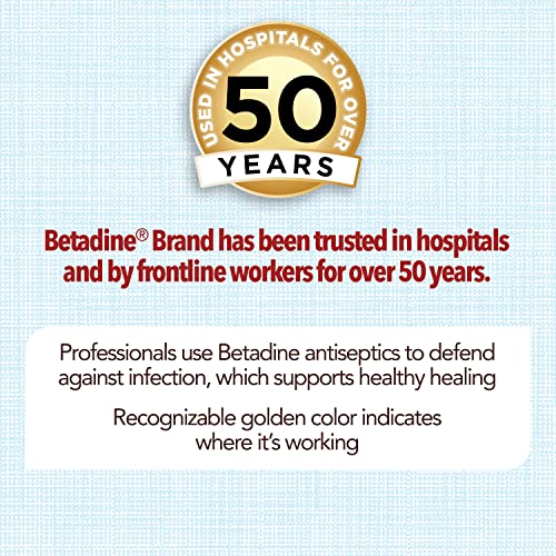 Betadine Antiseptic First Aid Solution, Povidone-iodine 10%, Infection Protection, Kills Germs In Minor Cuts Scrapes And Burns, No Sting Promise, No Alcohol or Hydrogen Peroxide, 8 FL OZ - Image 4