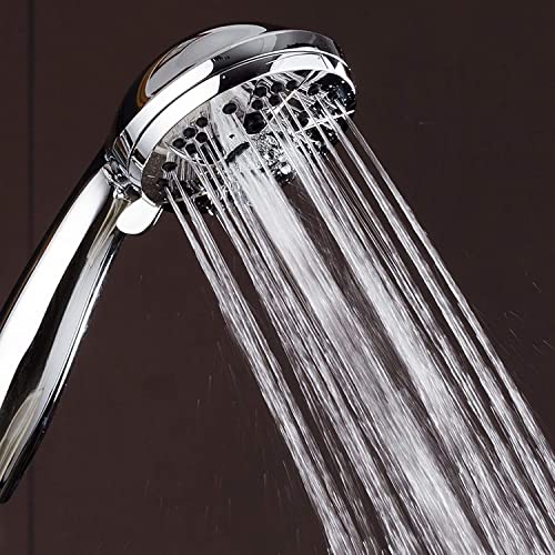 AquaDance High Pressure 6-Setting 3.5" Chrome Face Handheld Shower with Hose for the Ultimate Shower Experience! Officially Independently Tested to Meet Strict US Quality & Performance Standards! - Image 5