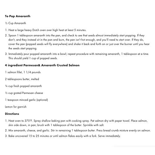 Organic Grains Amaranth - 3 lbs. (48 oz.) - Non GMO Organic Amaranth Grain & Amaranth Seeds - Vegan, Keto, Kosher and Paleo Friendly Whole Amaranth Grains - Image 2