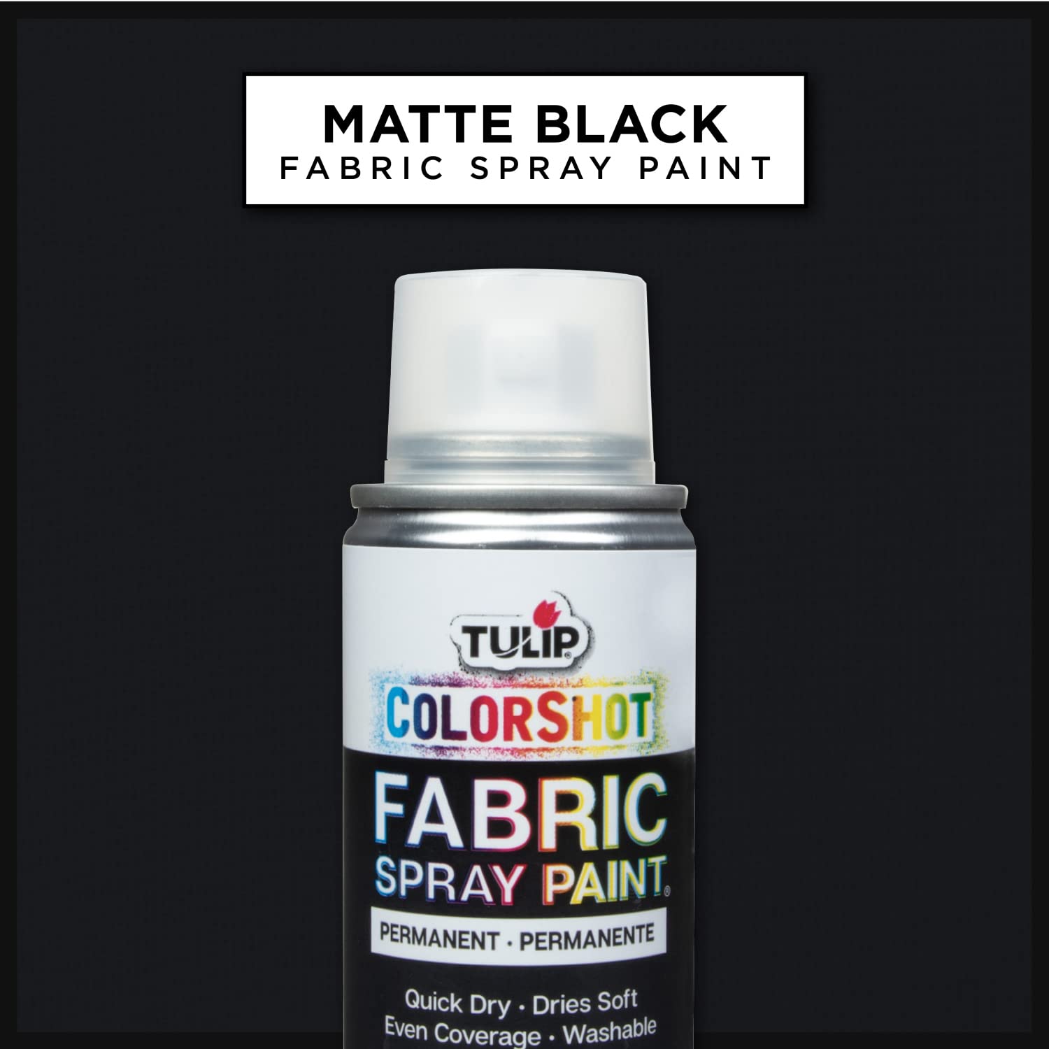 Tulip ColorShot Instant Fabric Spray Color 3oz. Black - Image 8
