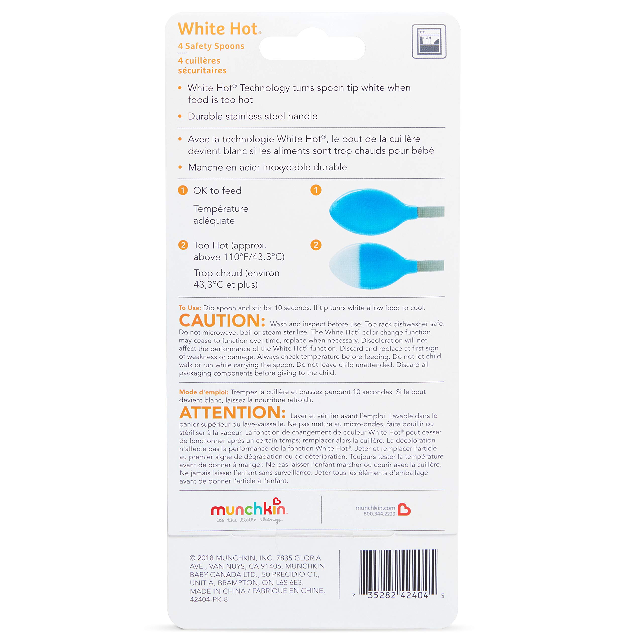 Munchkin® White Hot® Safety Baby Spoons, 4 Pack - Image 3